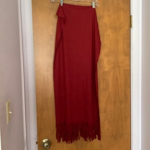 Weekenders New knit shawl  - maroon